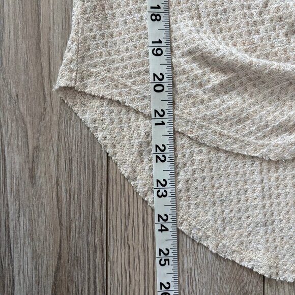 Eddie Bauer Waffle Knit Thermal Tie Front Button Up T-Shirt Womens SM Cabincore - Picture 11 of 13